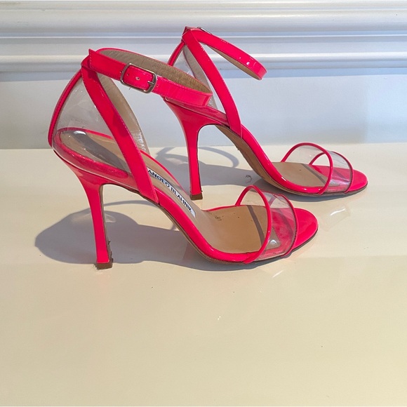 Neon pink Manolo Blahnik High Heel shoes size 35 1/2 - Picture 5 of 7